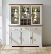 Buffet Geschirrschrank JASMIN Pinie weiß Nachbildung