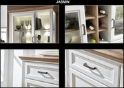 Buffet Geschirrschrank JASMIN Pinie weiß Nachbildung
