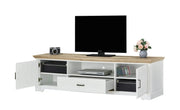 TV Lowboard JASMIN 193 cm Pinie weiß Nachbildung