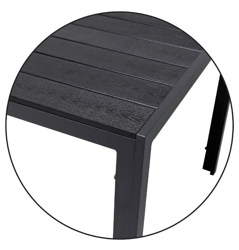 Gartentisch Comfort 90 x 90 cm mit Nonwood Platte Gestell Aluminium