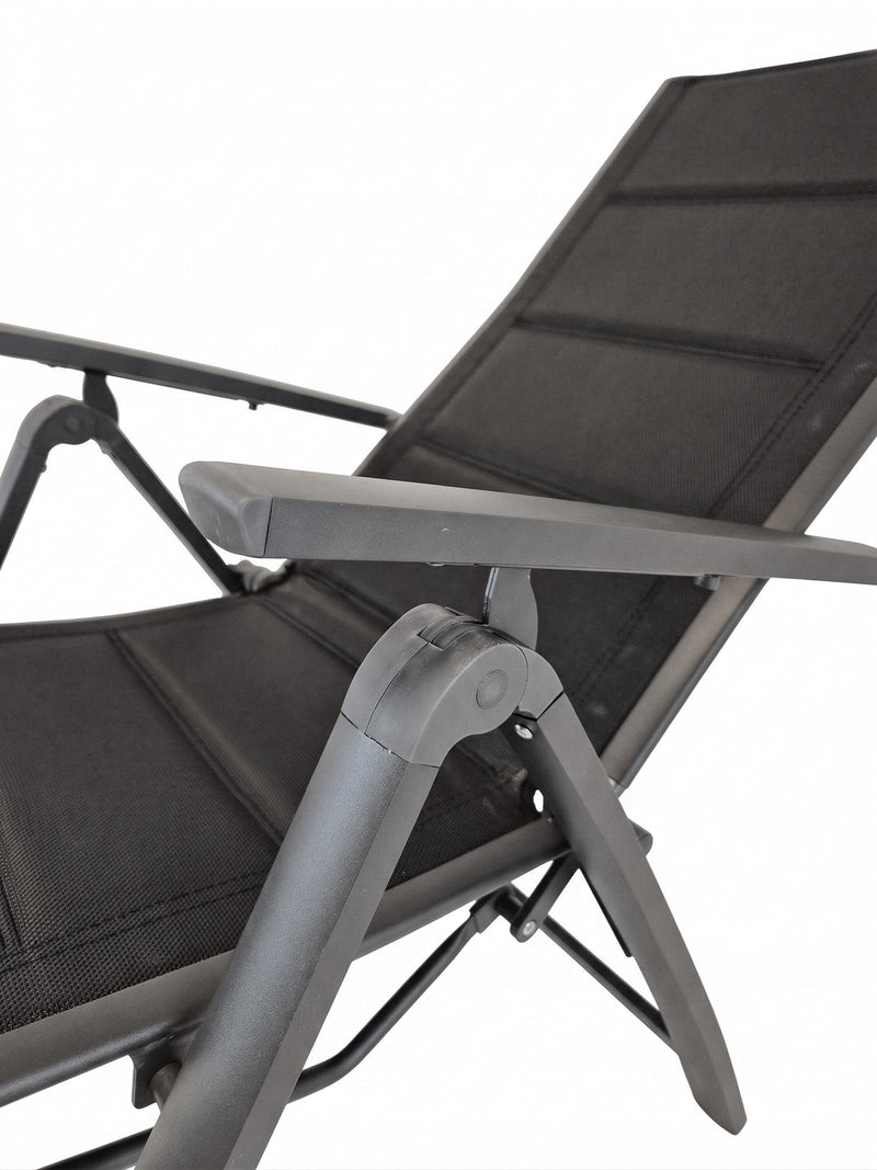 Relaxsessel Gartensessel Comfort Gestell Aluminium anthrazit
