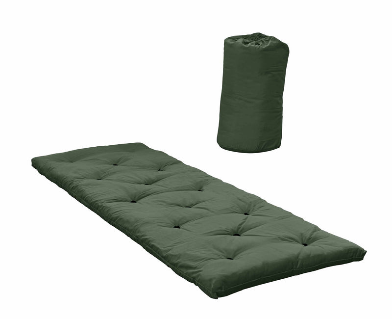 Bed in a Bag Schlafmatte Futon Farbton OLIV mit Tasche und Kordelzug