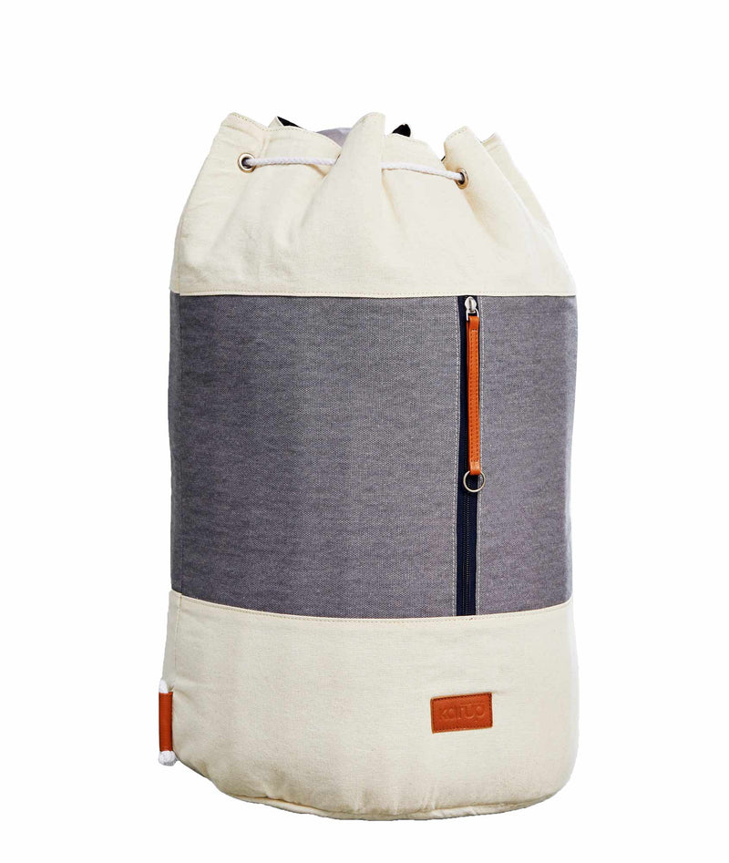 Wäschesack ROADIE Weiß / Grau auch als Rucksack verwendbar von Karup