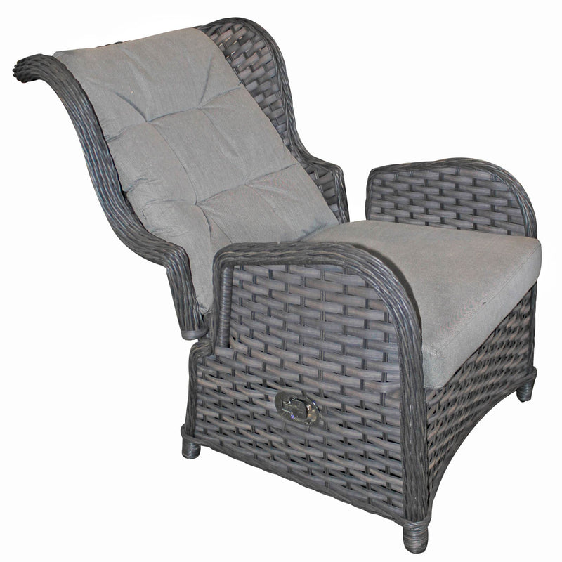 Gartensessel Relaxsessel COMFORT - verstellbare Rückenlehne und Hocker