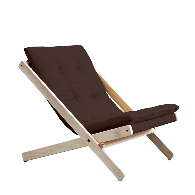 Design Klappsessel BOOGIE Polsterauflage BROWN Gestell Buche