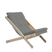 Design Klappsessel BOOGIE Polsterauflage GREY Gestell Buche
