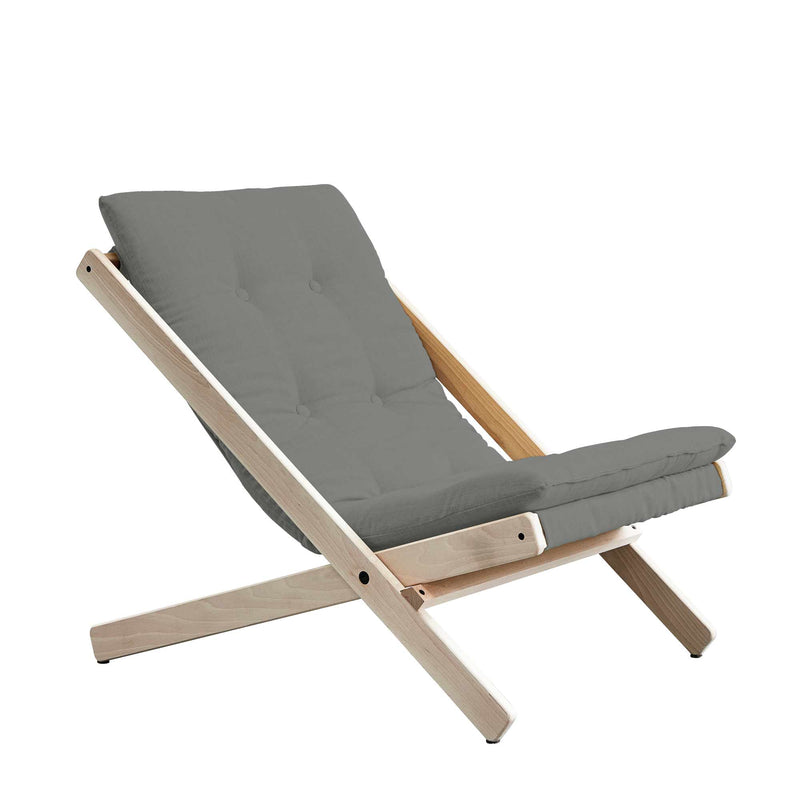 Design Klappsessel BOOGIE Polsterauflage GREY Gestell Buche
