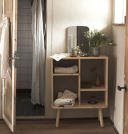Regal KYABI Kiefer Natur lackiert mit Tatami-Rückwand von Karup