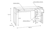 Schreibtisch HUD 1-trg. Holzoptik stabverleimte Wildeiche
