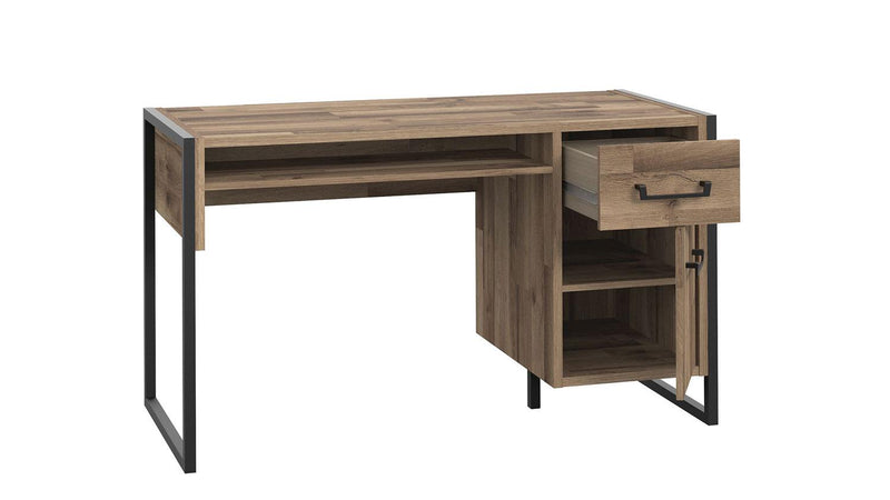 Schreibtisch HUD 1-trg. Holzoptik stabverleimte Wildeiche
