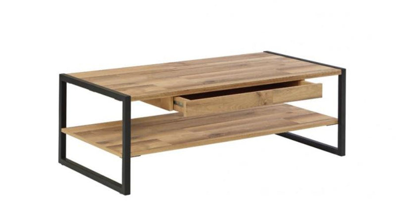 Couchtisch HUD 111 x 60 cm Holzoptik stabverleimte Wildeiche