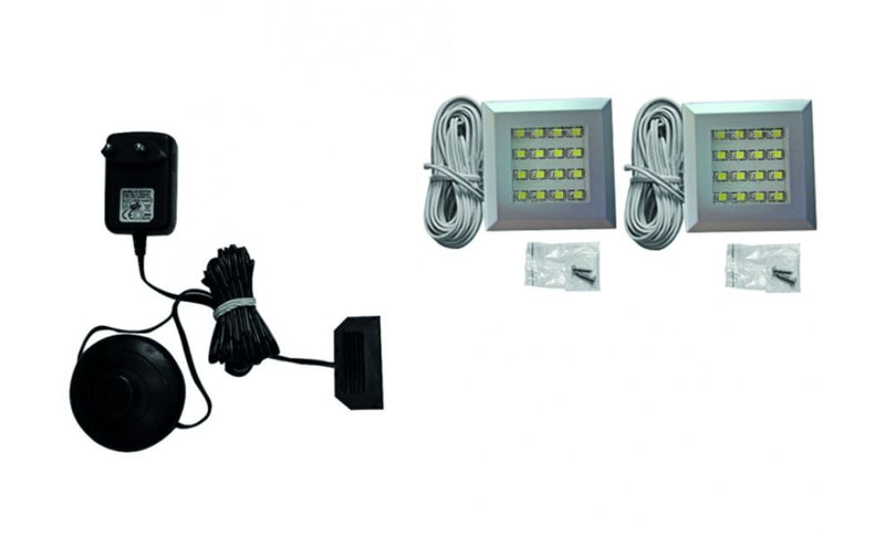 LED Beleuchtung Farbton kaltweiß 54x54 mm 2er-Set
