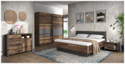 Schlafzimmer CLIF 220 5-tlg Komplettset Optik Old Wood Vintage