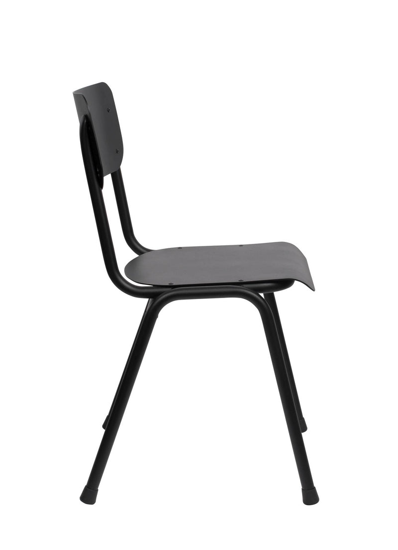 Gartenstuhl Stapelstuhl BACK TO SCHOOL OUTDOOR Black von ZUIVER