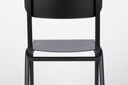 Gartenstuhl Stapelstuhl BACK TO SCHOOL OUTDOOR Black von ZUIVER