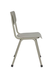 Gartenstuhl Stapelstuhl BACK TO SCHOOL OUTDOOR Moosgrau von ZUIVER