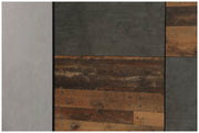 Schwebetürenschrank Kleiderschrank DEDERIK 170x190 cm Old Wood Vintage