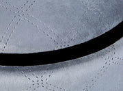 Polsterhocker NEVIS Hocker mit Samtbezug in Grau und viel Stauraum