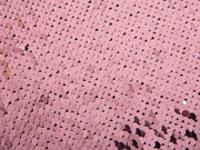 Polsterhocker Hocker BELIZE mit Samt und Wendepailletten in Rosa