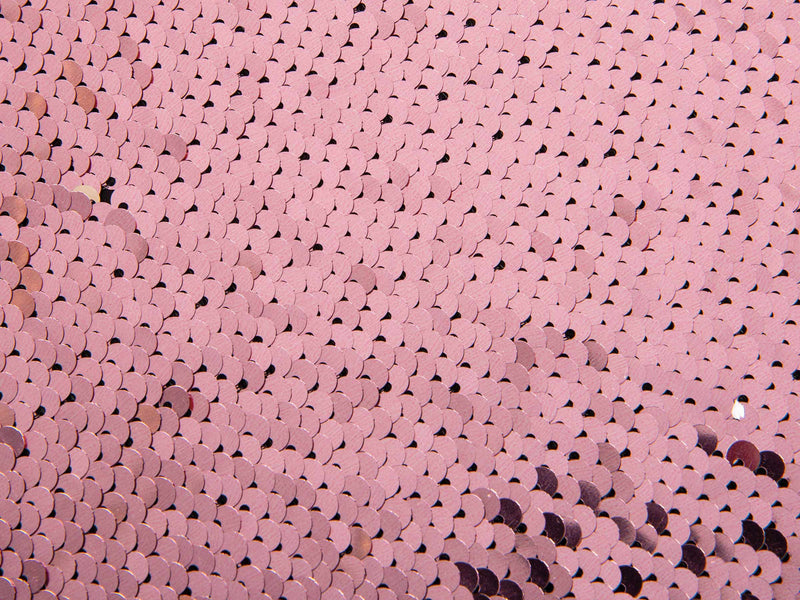Polsterhocker Hocker BELIZE mit Samt und Wendepailletten in Rosa