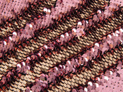 Polsterhocker Hocker BELIZE mit Samt und Wendepailletten in Rosa