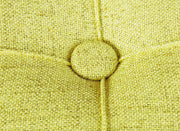 Hocker YAPAK Polsterhocker mit Stoffbezug in Grün und Knopfheftung