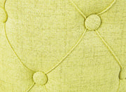 Hocker YAPAK Polsterhocker mit Stoffbezug in Grün und Knopfheftung
