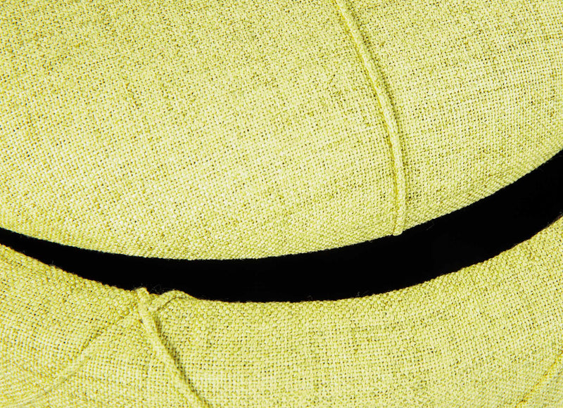 Hocker YAPAK Polsterhocker mit Stoffbezug in Grün und Knopfheftung
