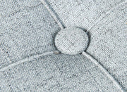 Polsterhocker Hocker YAPAK mit Stoffbezug in Grau und Knopfheftung