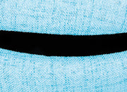 Polsterhocker Hocker DILIA mit Stoffbezug in Blau und Trageband