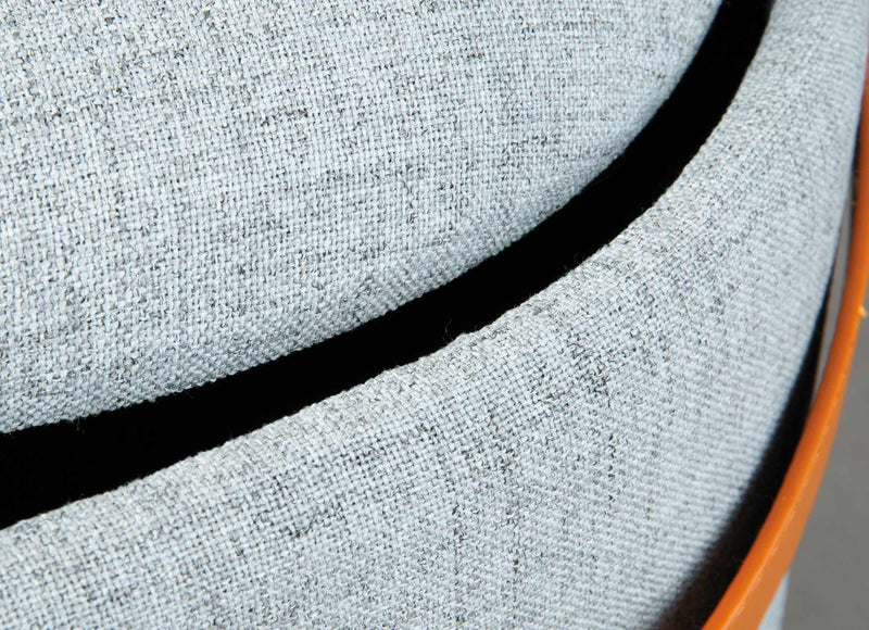 Hocker DILIA Polsterhocker mit Stauraum Bezug in Grau und Trageband
