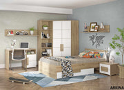 Kinderzimmer Jugendzimmer ARKINA 8 tlg. - Artisan Eiche Weiß von Forte