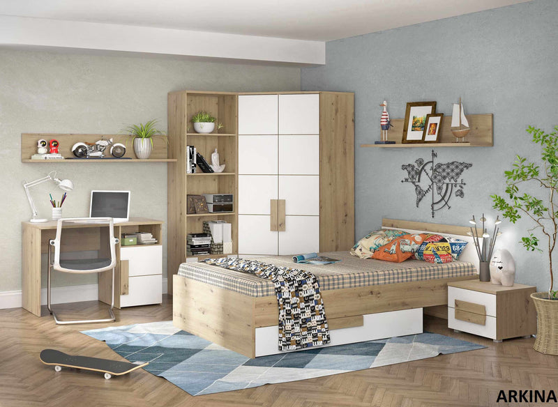 Kinderzimmer Jugendzimmer ARKINA 8 tlg. - Artisan Eiche Weiß von Forte