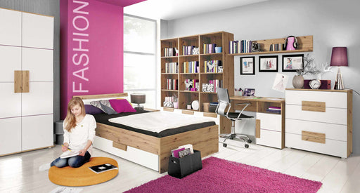 Komplettset Jugendzimmer ARKINA Artisan 10-tlg. Eiche / Weiß von Forte