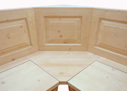 Eckbank KUFSTEIN Truhenbank Fichte massiv mit gefrästen Füllungen