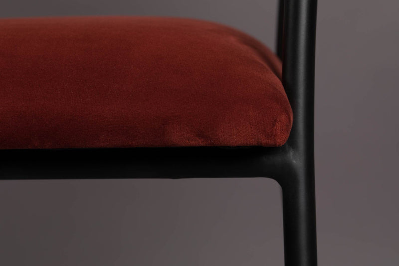 Armlehnstuhl HAILY Samt Weinrot Esszimmerstuhl von DUTCHBONE