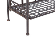 Metallregal VERENI antik braun Eisenregal klappbar im Landhausstil