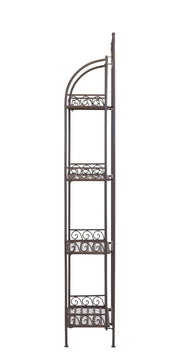 Metallregal VERENI antik braun Eisenregal klappbar im Landhausstil