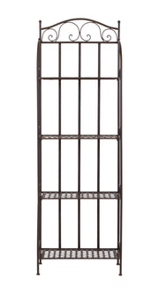Metallregal VERENI antik braun Eisenregal klappbar im Landhausstil
