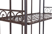 Metallregal VERENI antik braun Eisenregal klappbar im Landhausstil