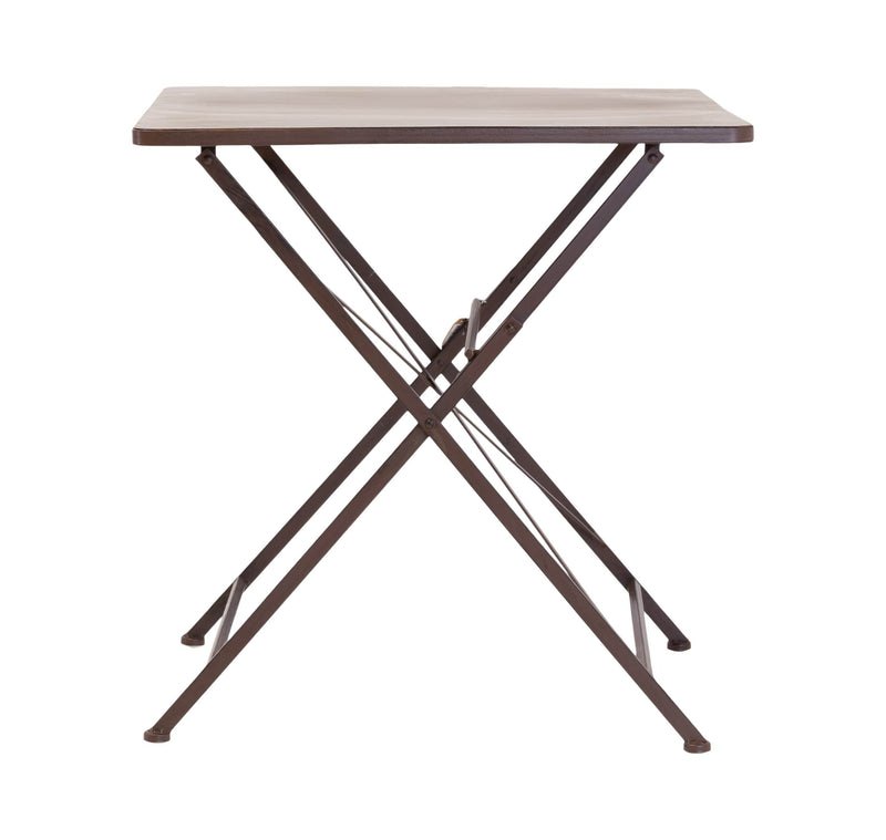 Klapptisch MARIANA 70 x 70 cm Metalltisch antik braun