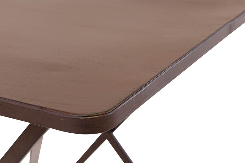 Klapptisch MARIANA 70 x 70 cm Metalltisch antik braun
