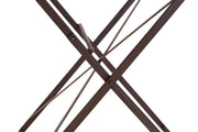 Klapptisch MARIANA 70 x 70 cm Metalltisch antik braun
