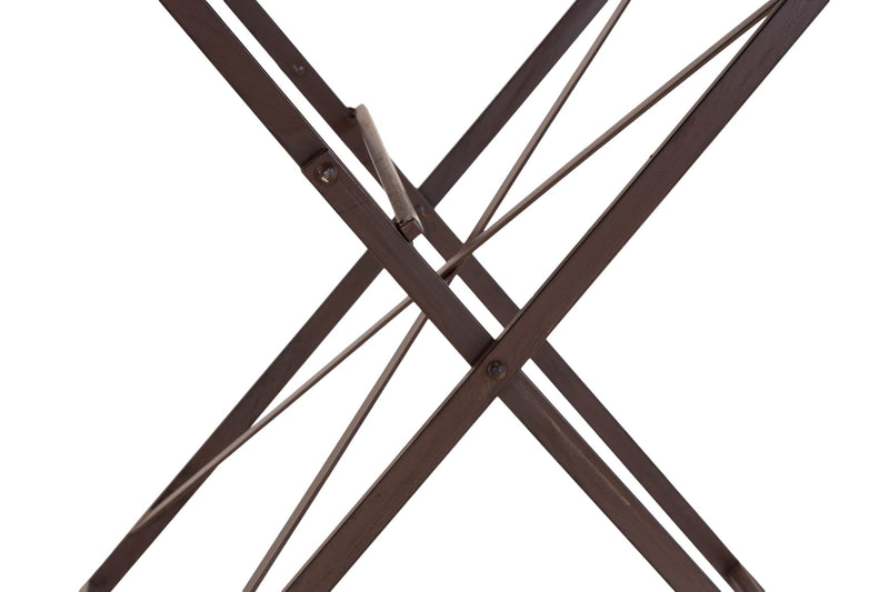 Klapptisch MARIANA 70 x 70 cm Metalltisch antik braun