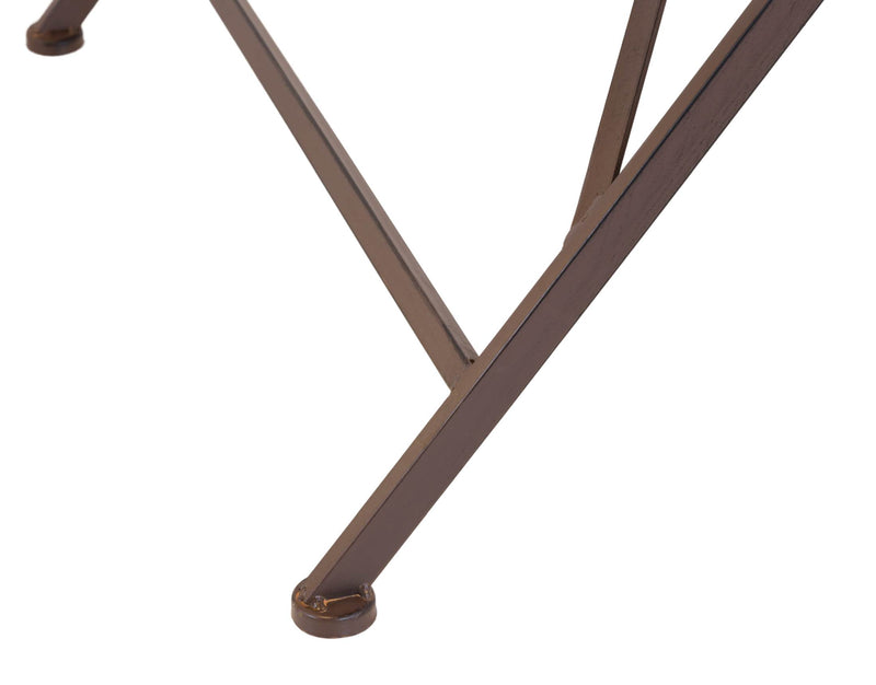 Klapptisch MARIANA 70 x 70 cm Metalltisch antik braun