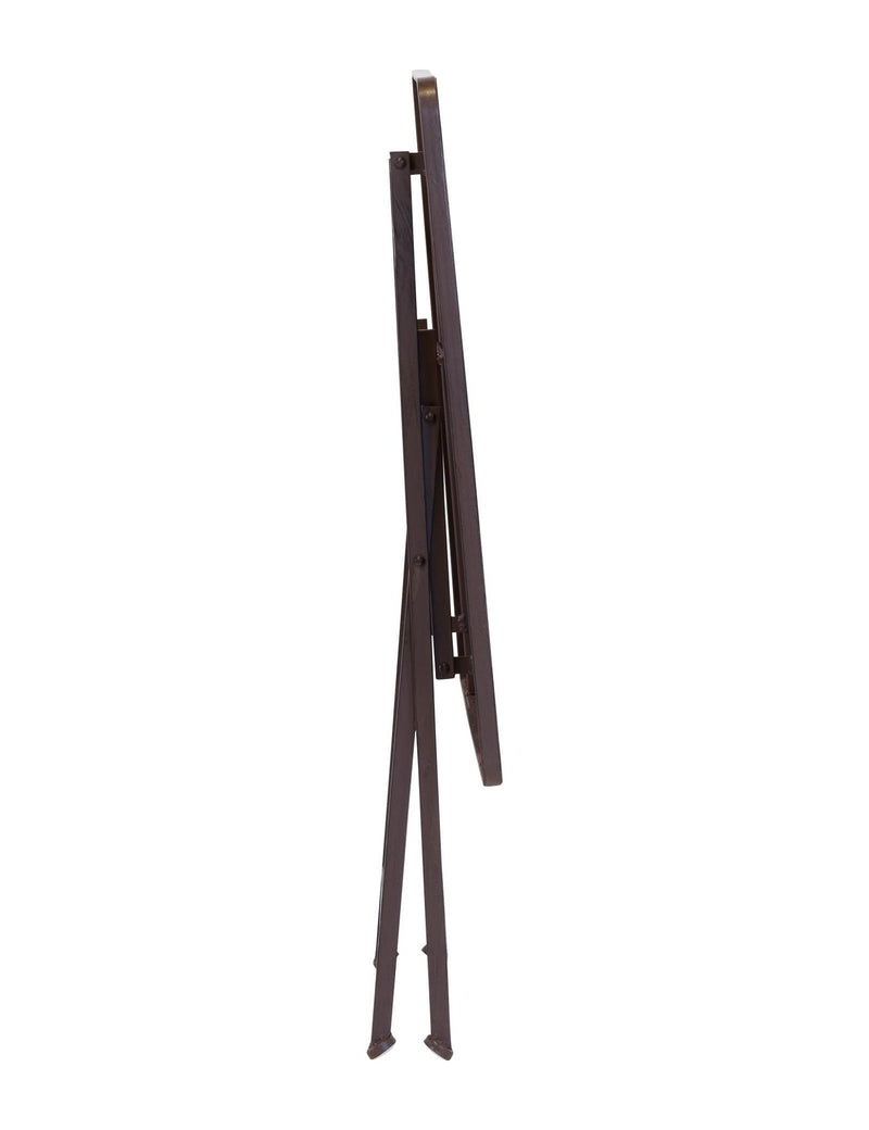 Klapptisch MARIANA 70 x 70 cm Metalltisch antik braun