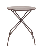 Metalltisch TARENT 60 cm rund antik braun lackiert