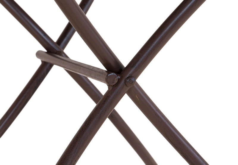 Metalltisch TARENT 60 cm rund antik braun lackiert