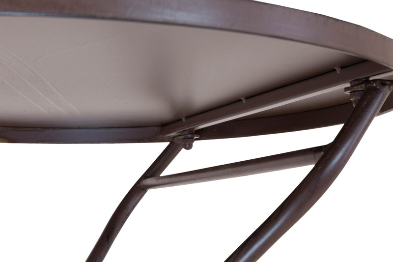 Metalltisch TARENT 60 cm rund antik braun lackiert