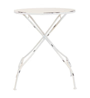 Metalltisch TARENT 60 cm rund Weiß Antik-Look